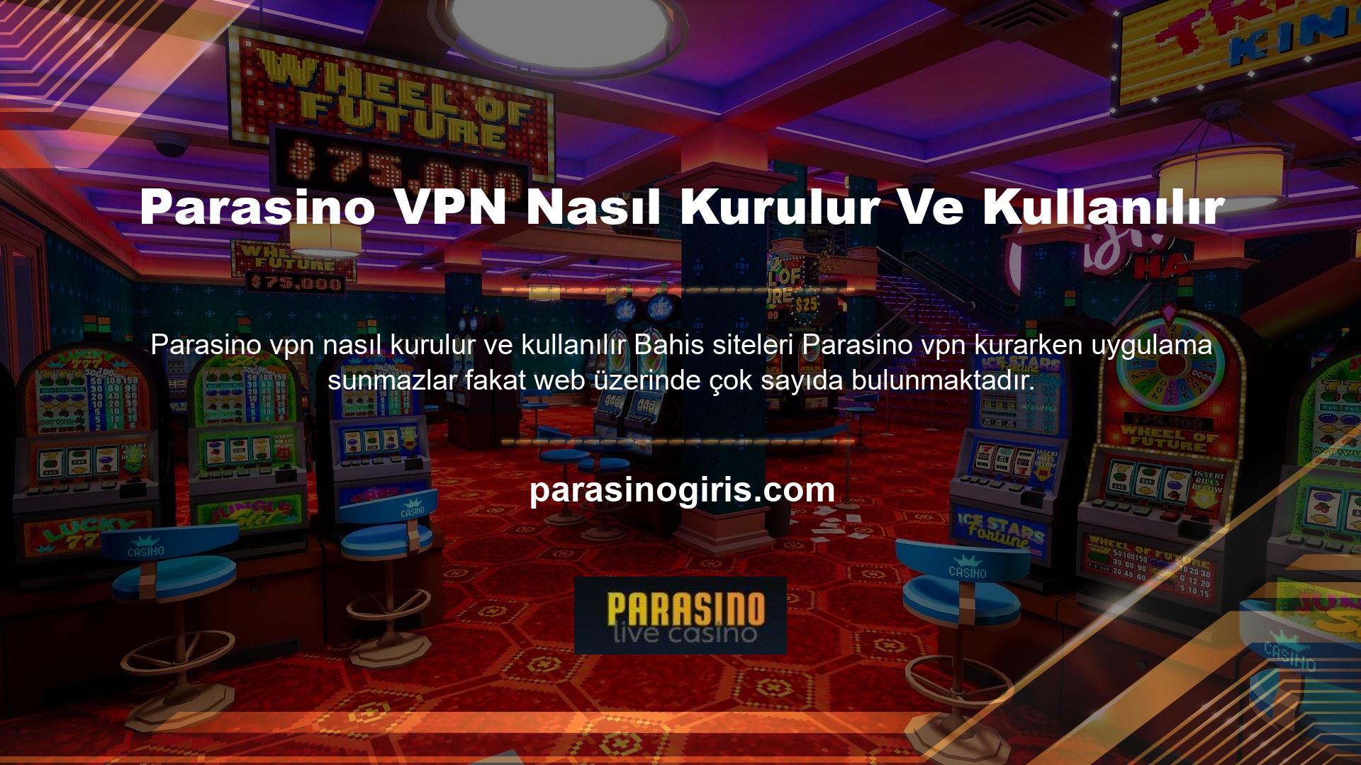 Her durumda canlı casino siteleri VPN uygulamaları sunmaz